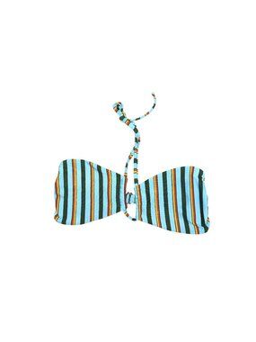 Tea You Bandeau Bikini Top in Blue Stripe
